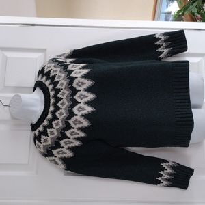 LL Bean 100% Lambswool Sweater Green Size S